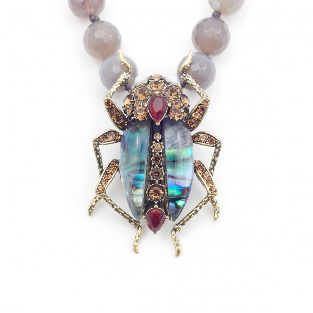 Bill Skinner Bejewelled Beetle Necklace