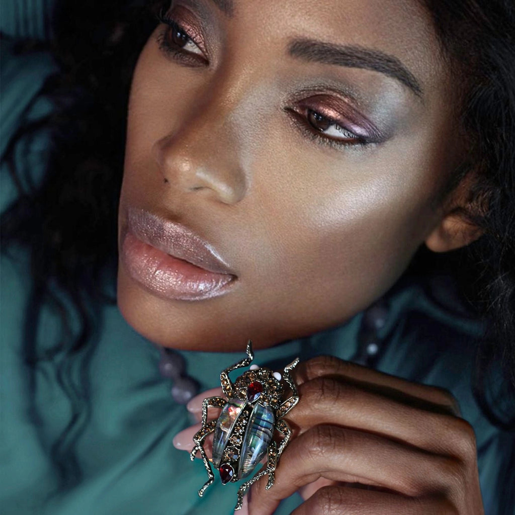 Bill Skinner Bejewelled Beetle Necklace