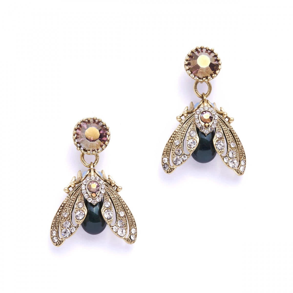 Bill Skinner Moth drop earrings