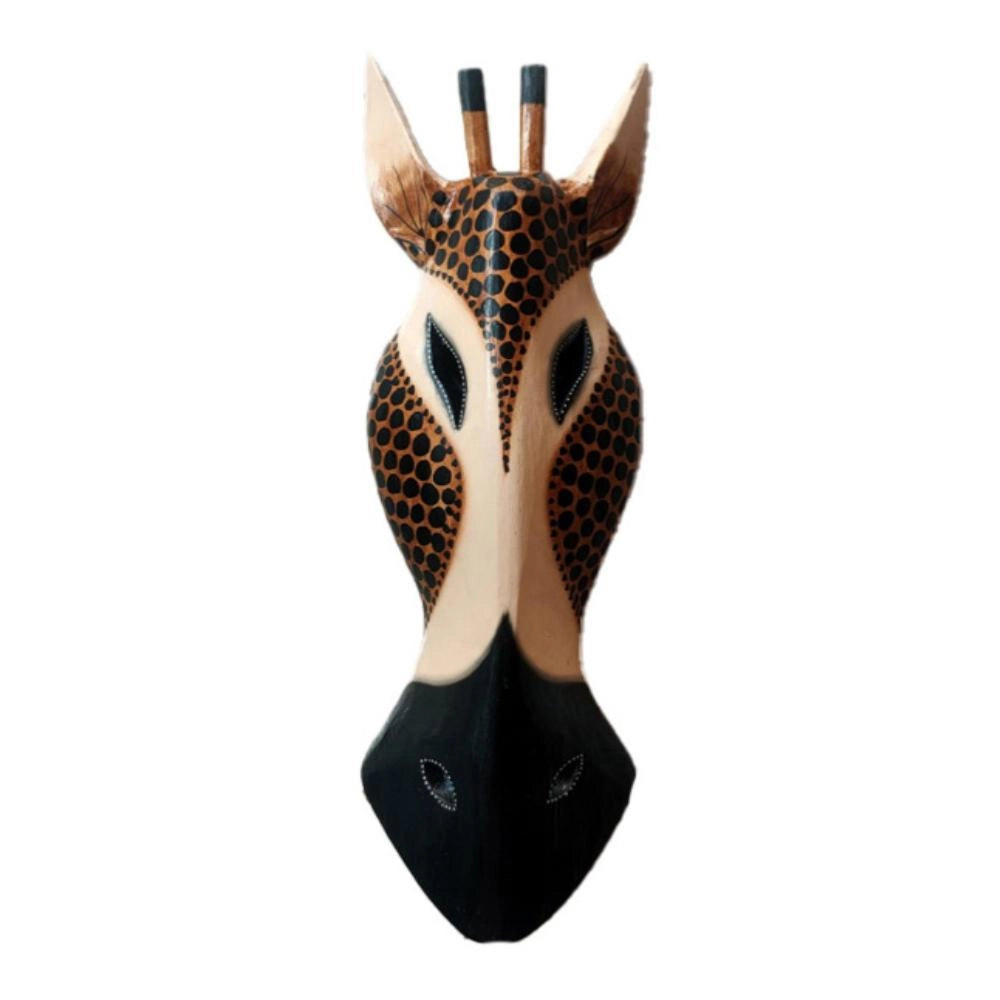 Wooden Giraffe wall mask