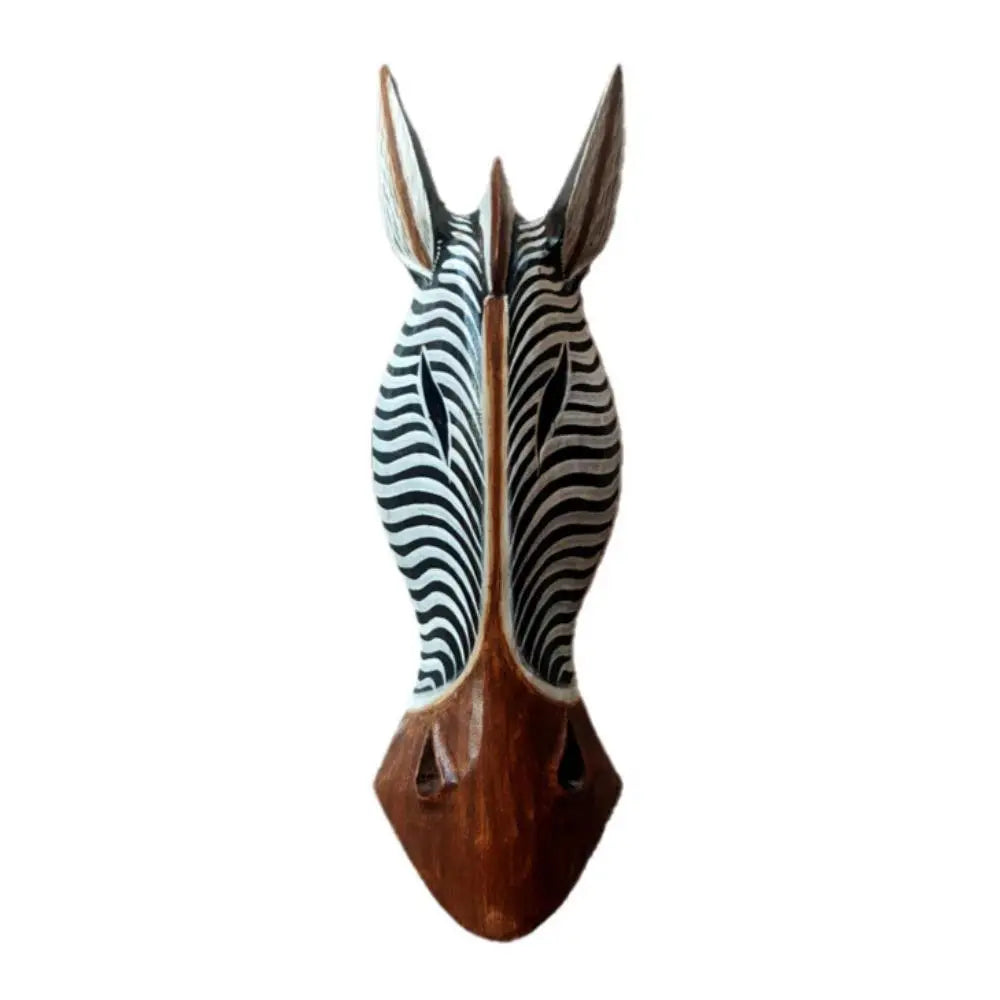 Wooden Zebra wall mask